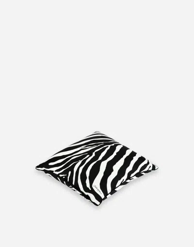 Dolce & Gabbana Silk Twill Cushion Small Multicolor Unisex Onesize In Multicolor