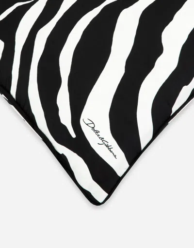 Dolce & Gabbana Silk Twill Cushion Small Multicolor Unisex Onesize In Multicolor