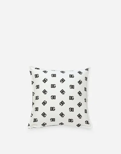 Dolce & Gabbana Canvas Cushion In Multicolor