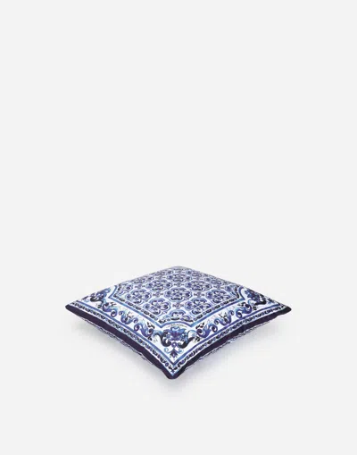 Dolce & Gabbana Navy & White Small Mediterraneo Cushion In Multicolor