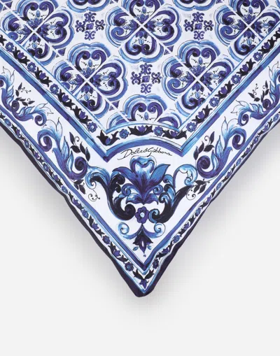 Dolce & Gabbana Navy & White Small Mediterraneo Cushion In Multicolor