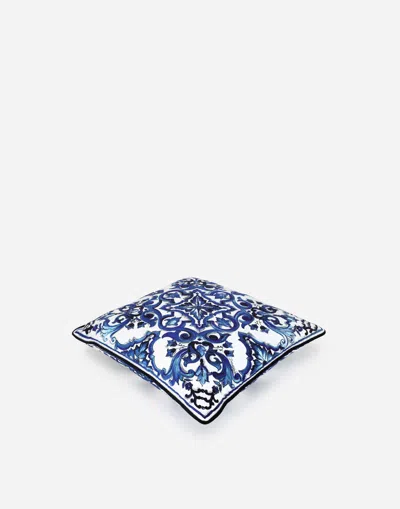 Dolce & Gabbana Velvet Cushion Small In Multicolor