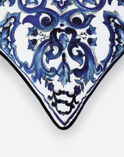 Dolce & Gabbana Velvet Cushion Small In Multicolor