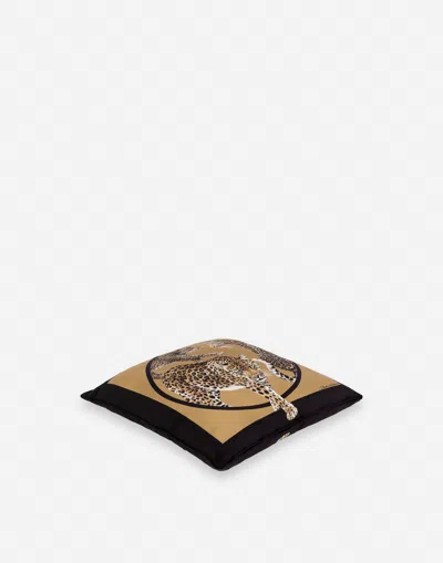 Dolce & Gabbana Silk Twill Cushion Small Multicolor Unisex Onesize In Multicolor