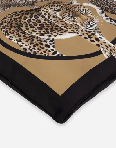 Dolce & Gabbana Silk Twill Cushion Small Multicolor Unisex Onesize In Multicolor