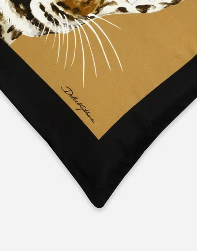Dolce & Gabbana Canvas Cushion Small Multicolor Unisex Onesize In Multicolor