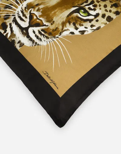 Dolce & Gabbana Canvas Cushion Small Multicolor Unisex Onesize In Multicolor