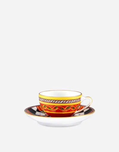 Dolce & Gabbana Porcelain Espresso Set In Multicolor