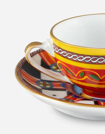 Dolce & Gabbana Porcelain Espresso Set In Multicolor