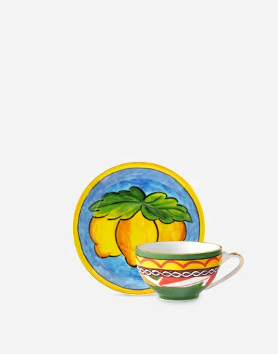 Dolce & Gabbana Porcelain Espresso Set In Multicolor