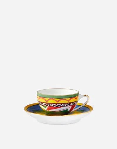 Dolce & Gabbana Porcelain Espresso Set In Multicolor