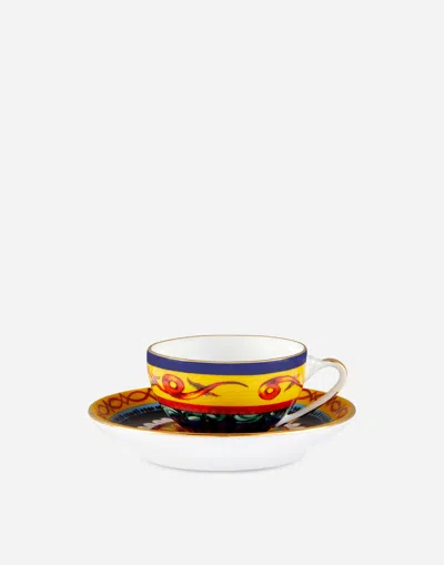 Dolce & Gabbana Porcelain Espresso Set In Multicolor