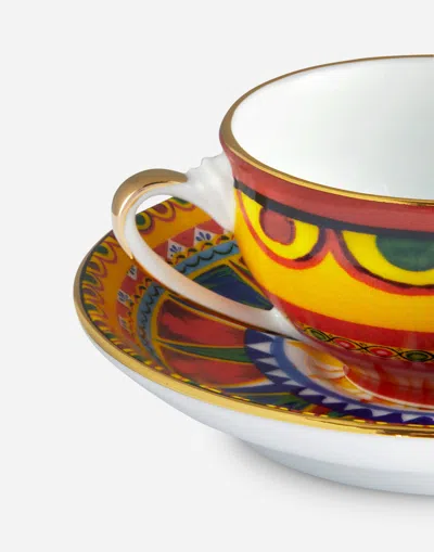 Dolce & Gabbana Porcelain Espresso Set In Multicolor