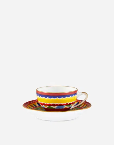 Dolce & Gabbana Porcelain Espresso Set In Multicolor