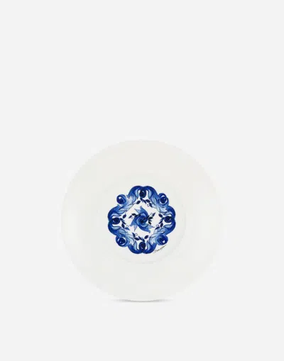 Dolce & Gabbana Set 2 Porcelain Soup Plates In Multicolor
