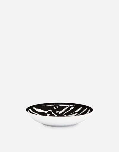 Dolce & Gabbana Set 2 Porcelain Soup Plates In Multicolor