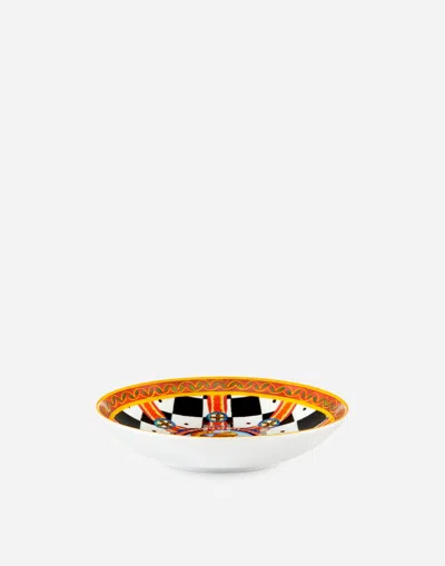 Dolce & Gabbana Set 2 Porcelain Soup Plates In Multicolor
