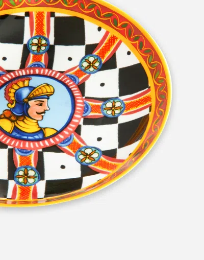 Dolce & Gabbana Set 2 Porcelain Soup Plates In Multicolor