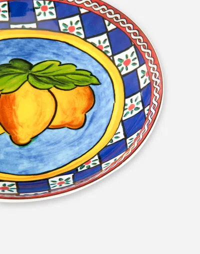 Dolce & Gabbana Set 2 Porcelain Soup Plates In Multicolor