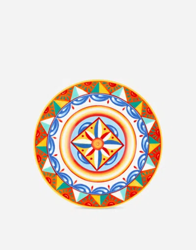 Dolce & Gabbana Set 2 Soup Plates In Fine Porcelain Multicolor Unisex Onesize In Multicolor