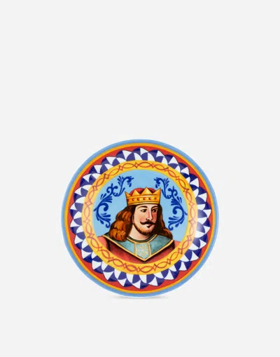 Dolce & Gabbana Set 2 Porcelain Soup Plates In Multicolor