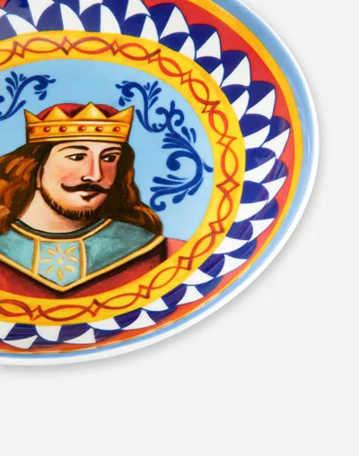 Dolce & Gabbana Set 2 Porcelain Soup Plates In Multicolor