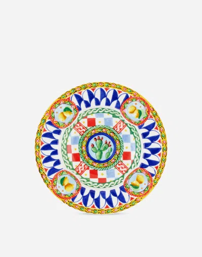 Dolce & Gabbana Set 2 Soup Plates In Fine Porcelain In Multicolor