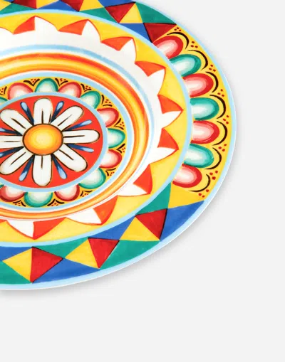 Dolce & Gabbana Set 2 Soup Plates In Fine Porcelain In Multicolor