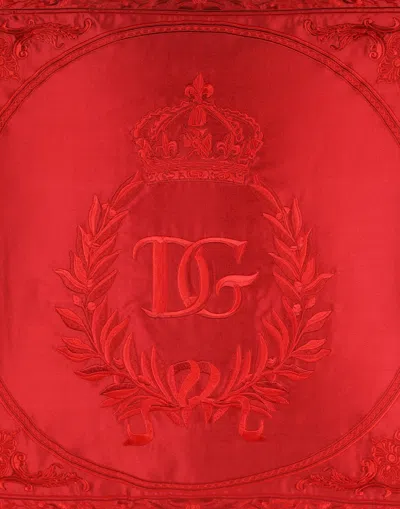 Dolce & Gabbana Mikado Silk Cushion Large In Multicolor