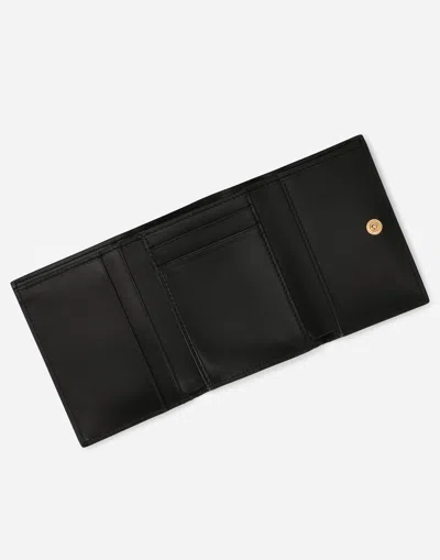 Dolce & Gabbana Polished Calfskin Wallet With Leopard Print In Animal Print