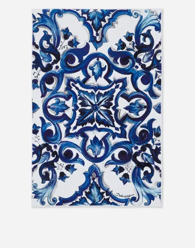 Dolce & Gabbana Terry Cotton Bath Towel In Multicolor