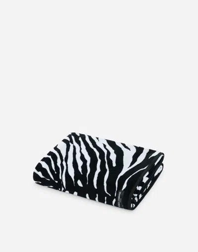 Dolce & Gabbana Terry Cotton Bath Towel In Multicolor