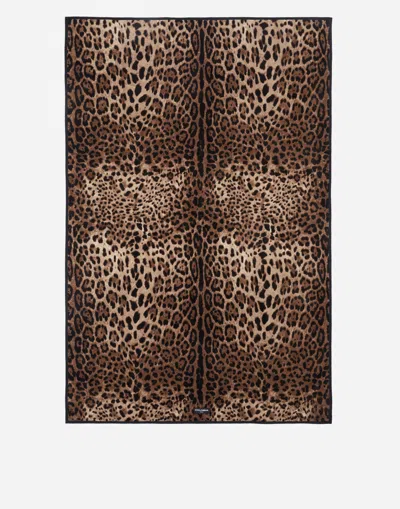 Dolce & Gabbana Terry Cotton Bath Towel In Multicolor