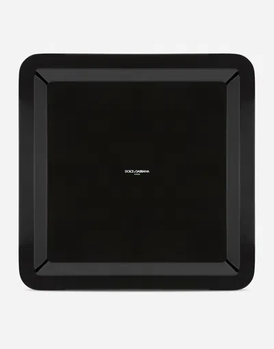 Dolce & Gabbana Wooden Tray Large In Multicolor
