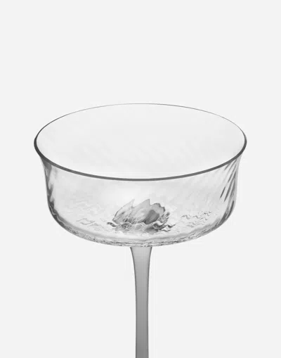 Dolce & Gabbana Hand-blown Murano Champagne Coupe In Multicolor