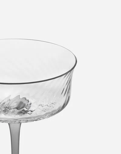 Dolce & Gabbana Hand-blown Murano Champagne Coupe In Multicolor