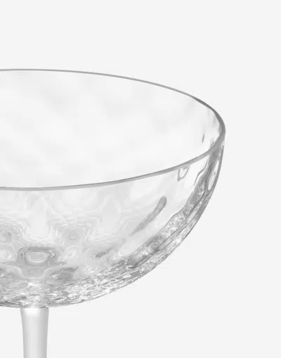 Dolce & Gabbana Hand-blown Murano Champagne Glass In Multicolor