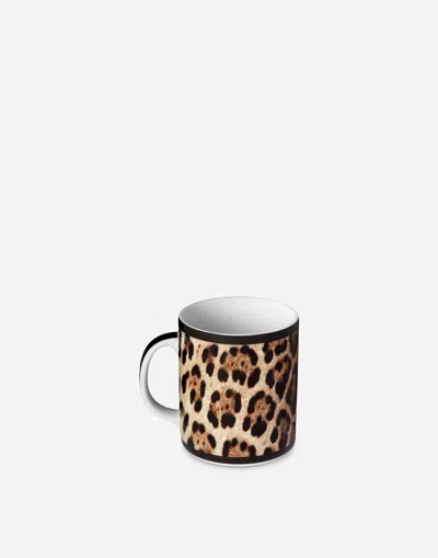 Dolce & Gabbana Porcelain Mug In Multicolor