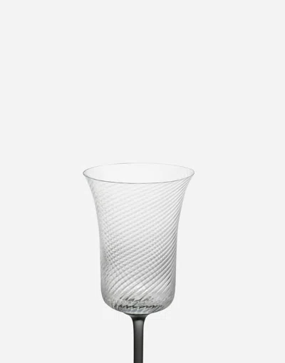 Dolce & Gabbana Hand-blown Murano Wine Glass In Multicolor