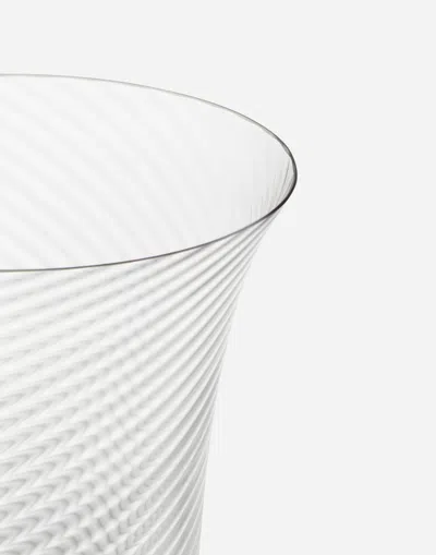 Dolce & Gabbana Hand-blown Murano Wine Glass In Multicolor