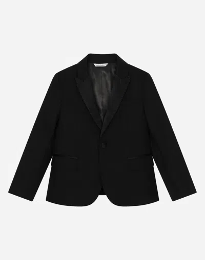 Dolce & Gabbana Single-breasted Tuxedo Suit In Stretch Wool In Black