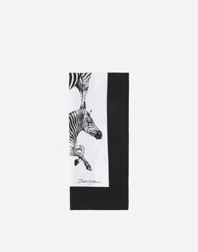 Dolce & Gabbana Set Of 2 Linen Napkins In Multicolor