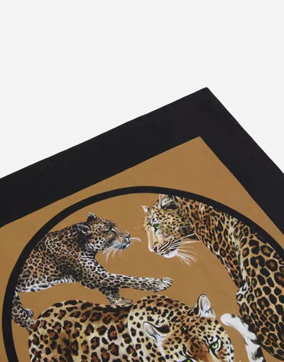 Dolce & Gabbana Set Of 2 Linen Napkins In Multicolor
