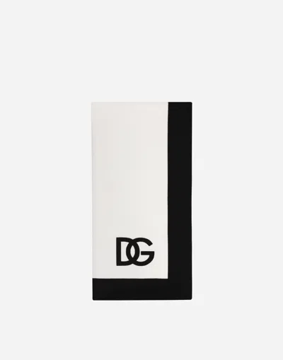 Dolce & Gabbana Set Of 2 Linen Napkins In Multicolor