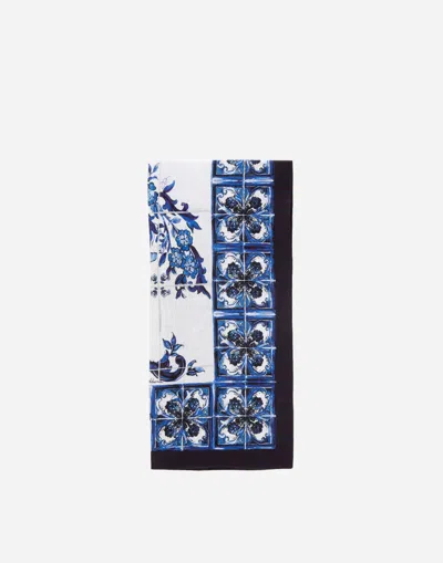 Dolce & Gabbana Set Of 2 Linen Napkins In Multicolor