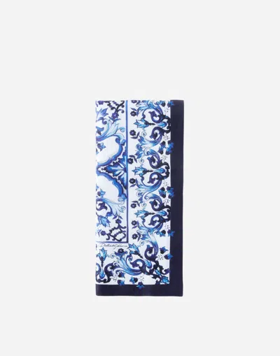 Dolce & Gabbana Set Of 2 Linen Napkins In Multicolor