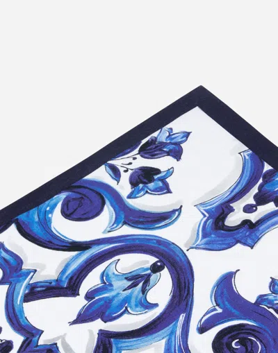 Dolce & Gabbana Set Of 2 Linen Napkins In Multicolor
