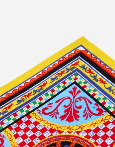Dolce & Gabbana Set Of 2 Linen Napkins In Multicolor
