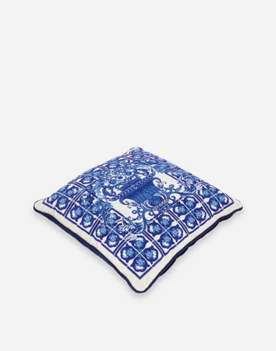 Dolce & Gabbana Embroidered Cushion Medium In Multicolor