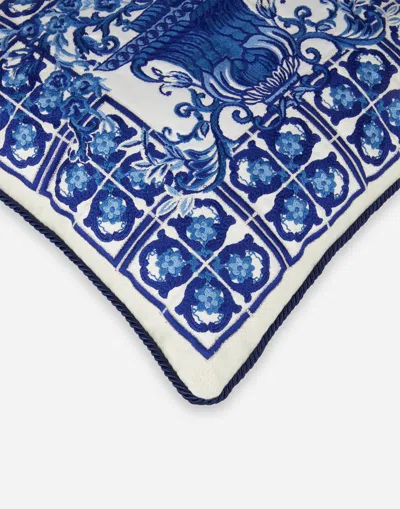 Dolce & Gabbana Embroidered Cushion Medium In Multicolor